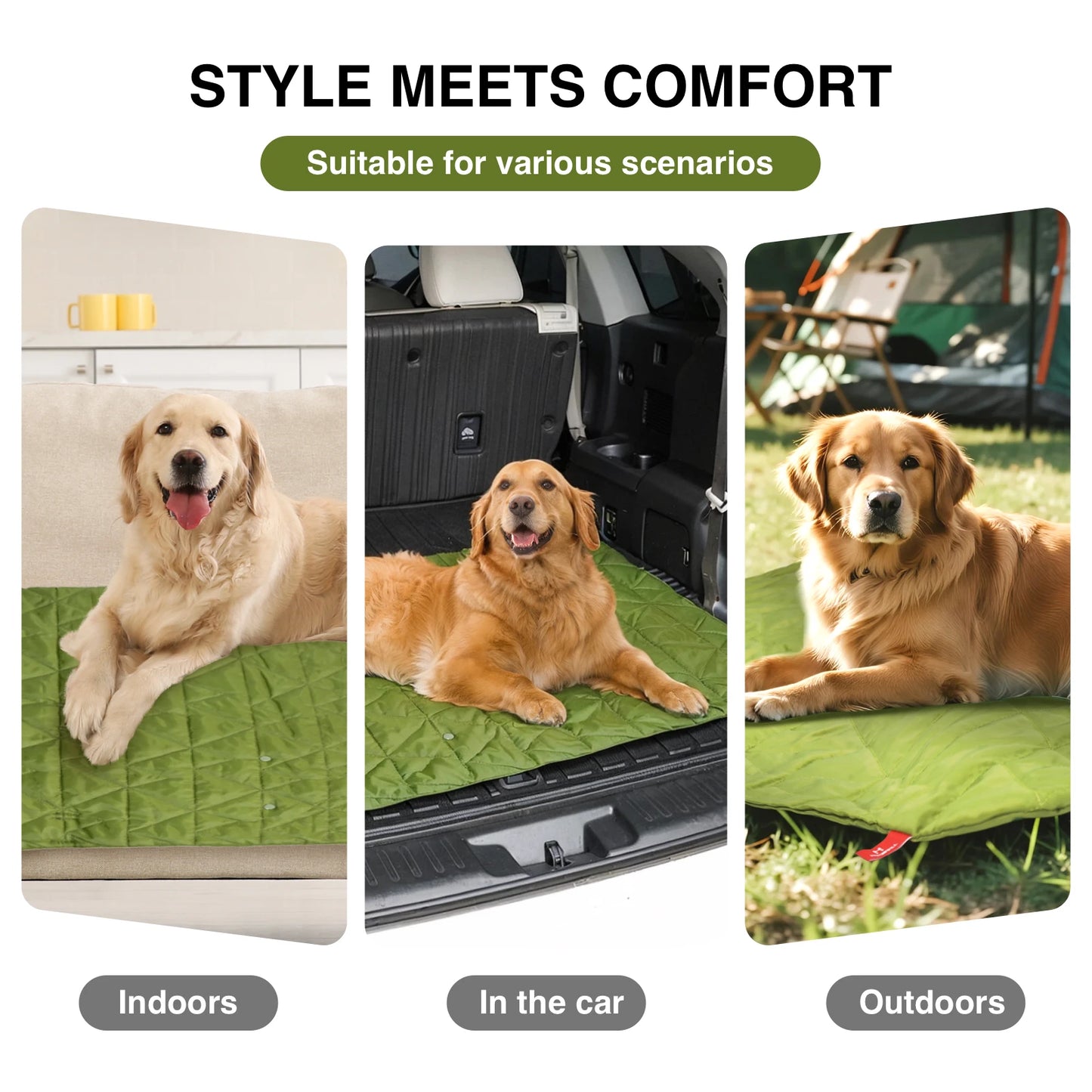 Portable Foldable Outdoor Roll-Up Dog Mat Washable for Travel