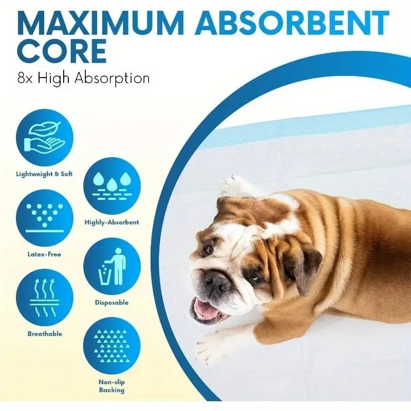 Dog Pee Pads with Leak-Proof Quick-Dry Design