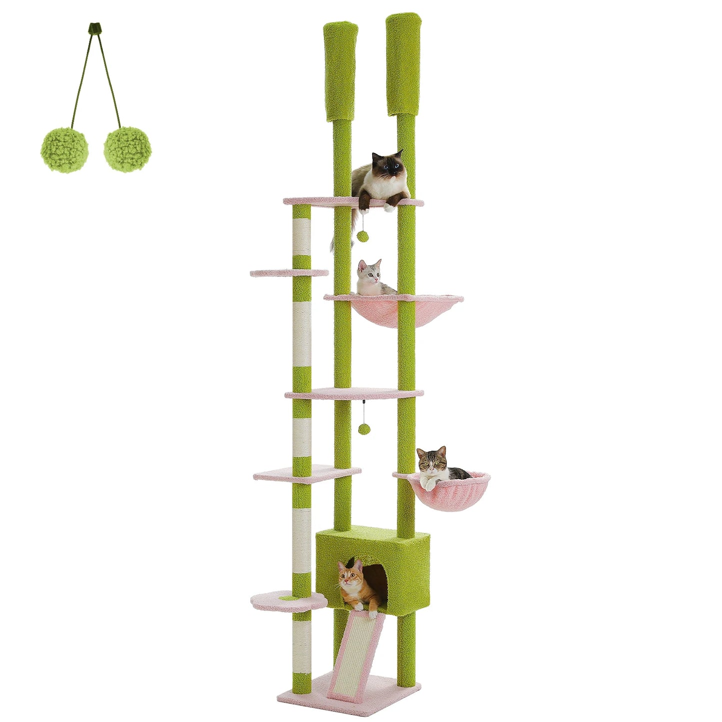 Adjustable Cat Tree and Scratching Post