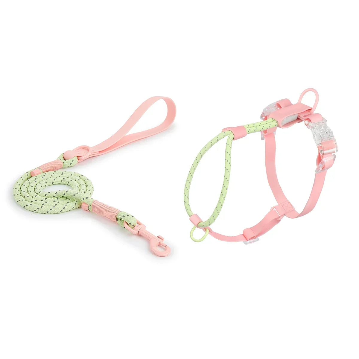 No Pull Safety Reflective Nylon Leash and Harness for Small And Medium Dogs