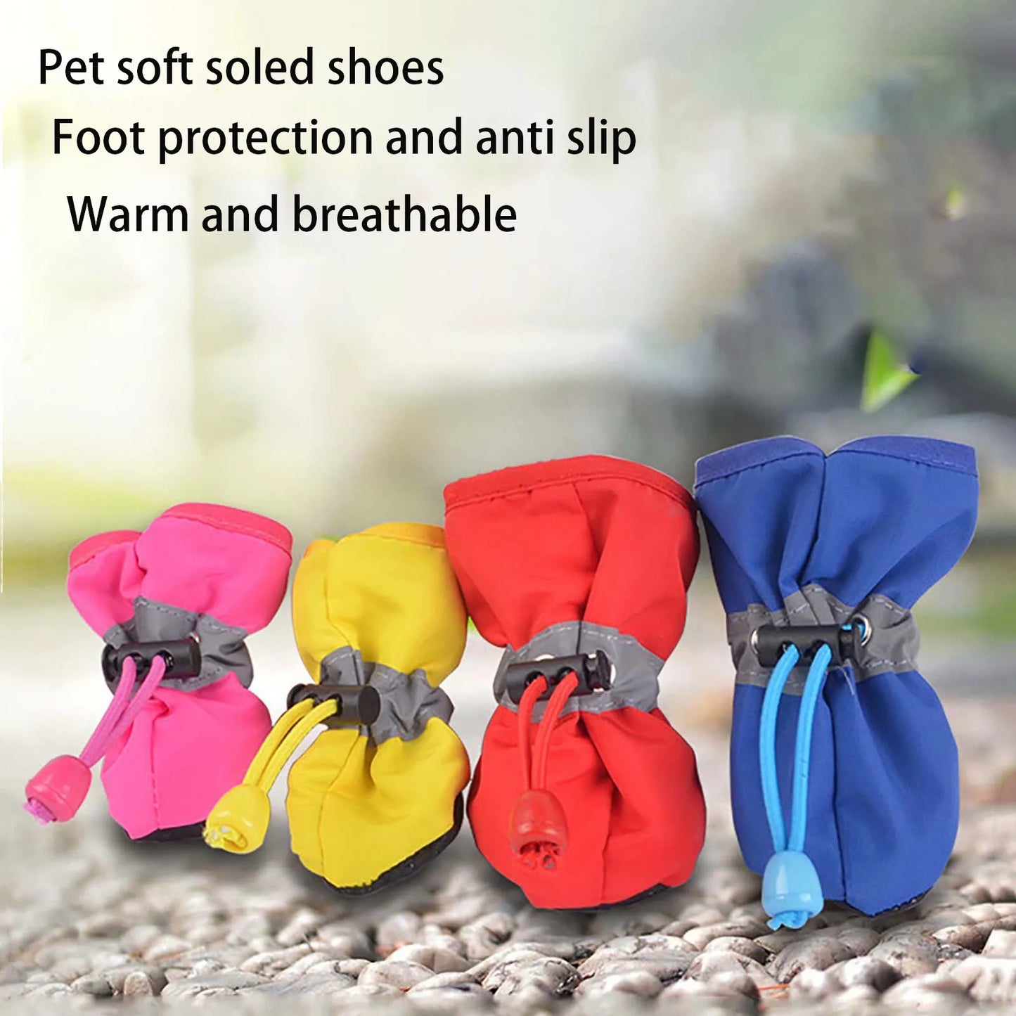 Adjustable Breathable Soft-Soled Non-Slip Walking Dog Shoes