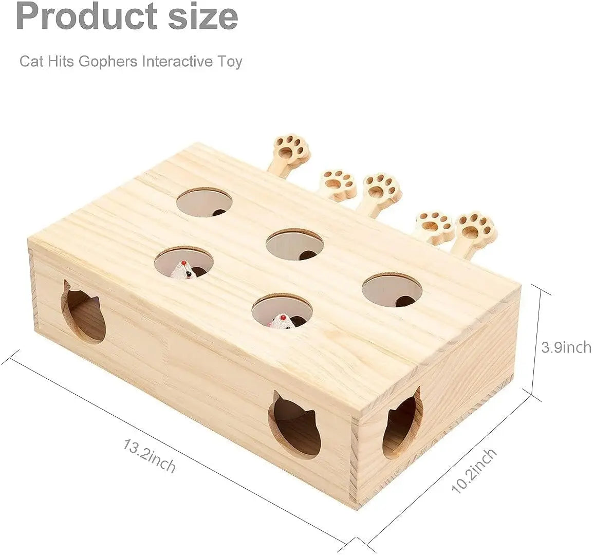 Interactive Whack-a-mole Solid Wood for Indoor Mice Game