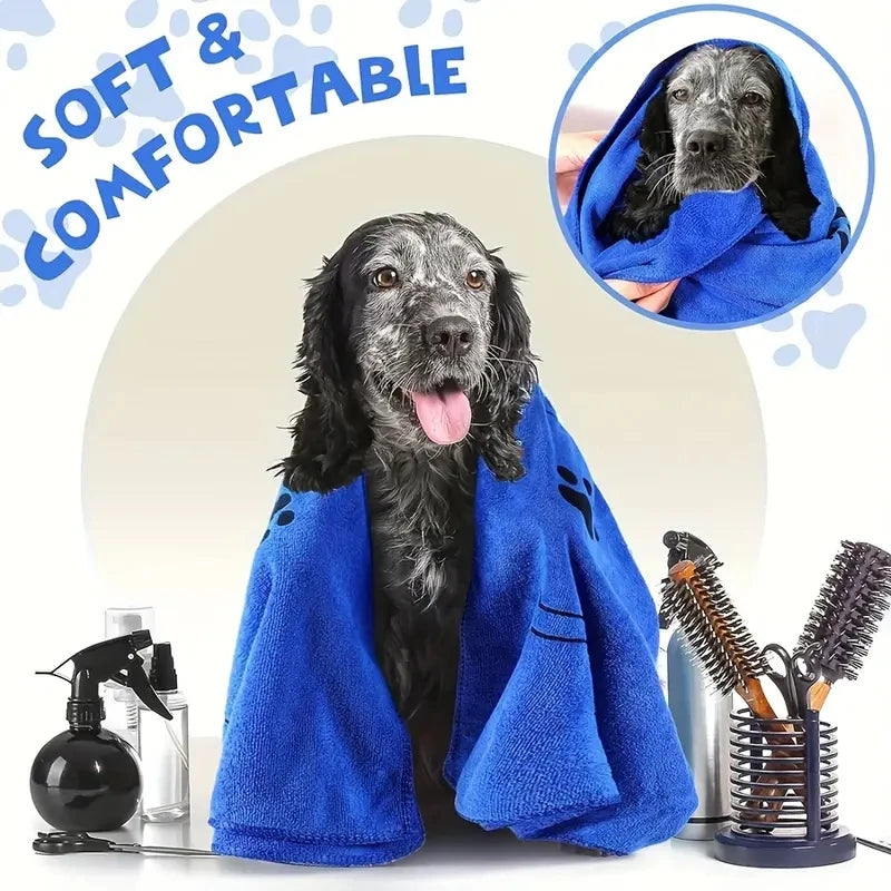 2pcs Soft Microfiber Quick Dry Dog Towels
