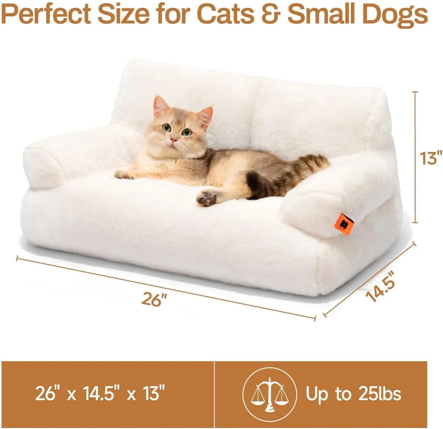 Washable Fluffy Cat Couch Bed