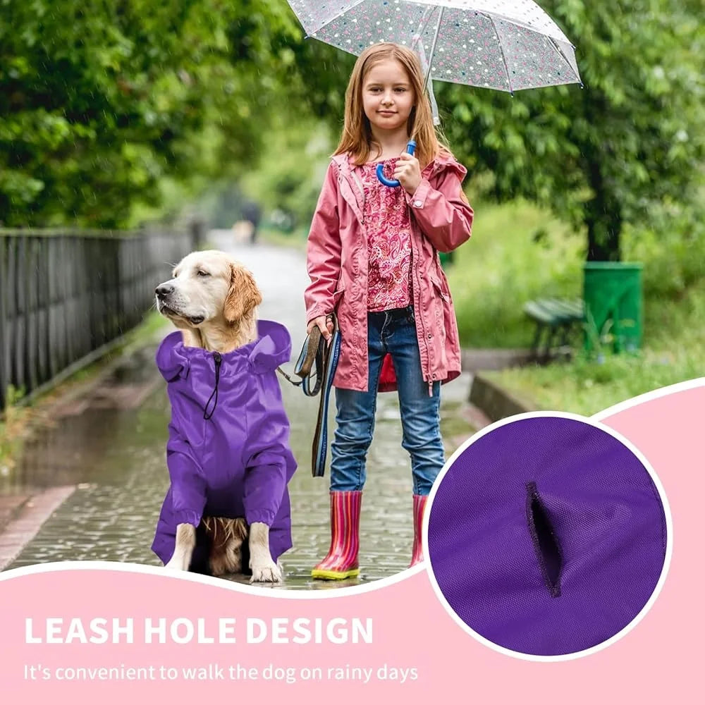 Comfortable Reflective Waterproof Dog Raincoat
