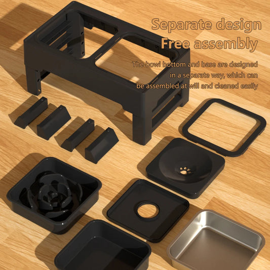 Adjustable 3 in1 Stainless Steel Slow Feeder