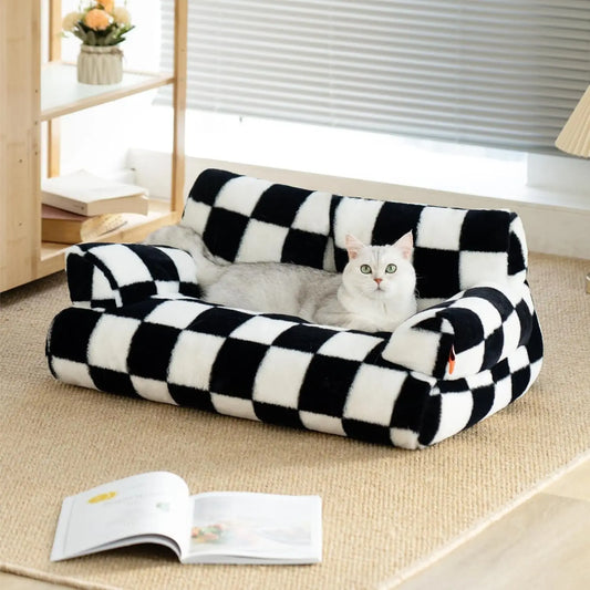Washable Fluffy Cat Couch Bed