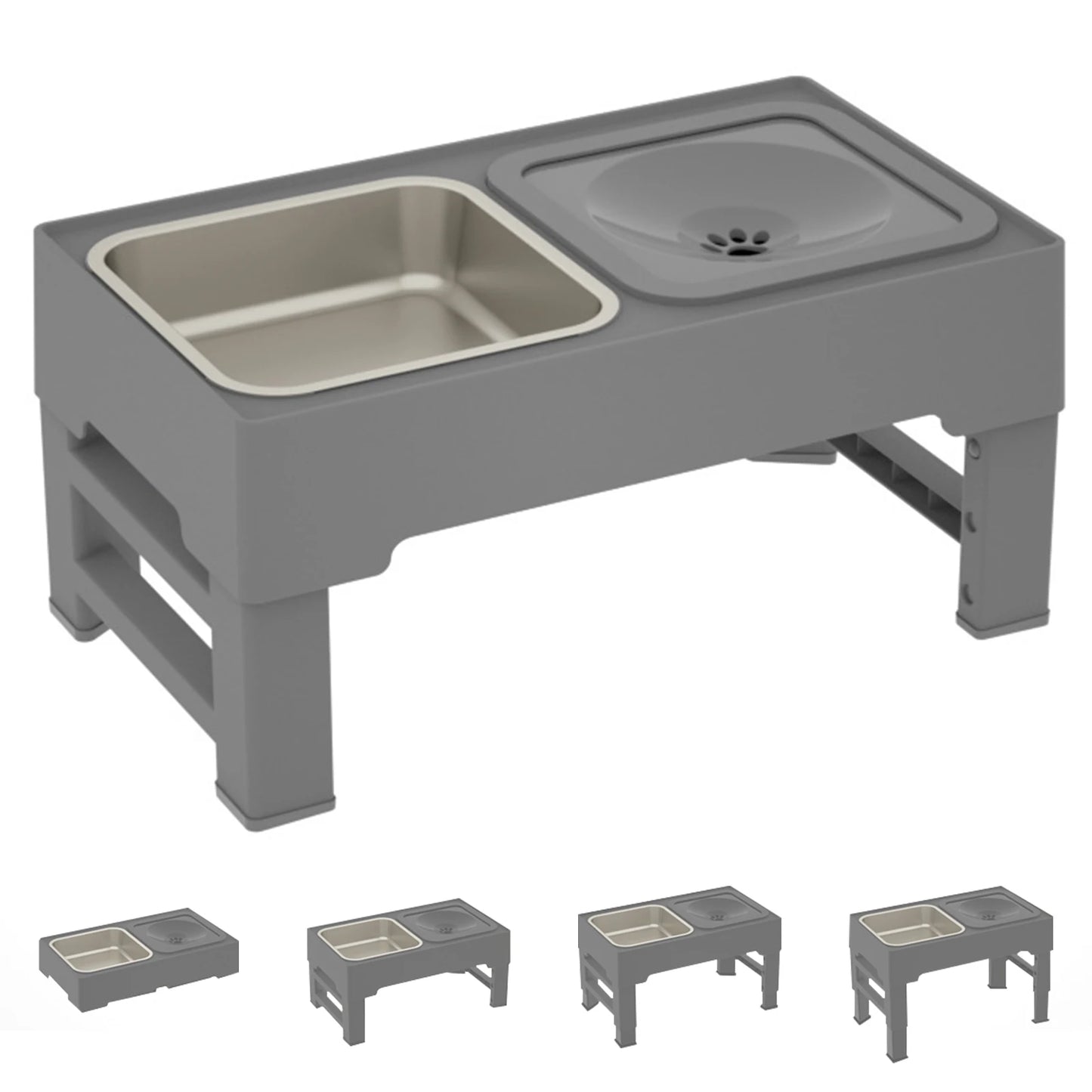 Adjustable 3 in1 Stainless Steel Slow Feeder