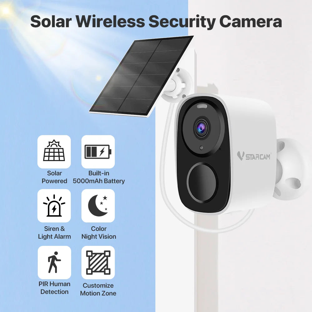 Solar Security Cameras with Two Way Audio
