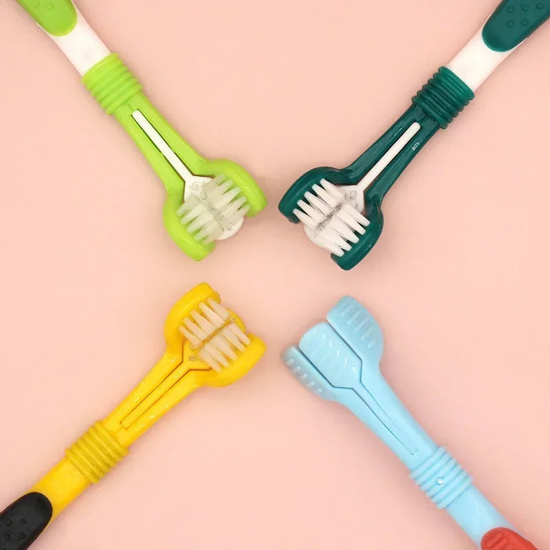 Three Sided Multi-angle Pet Toothbrush