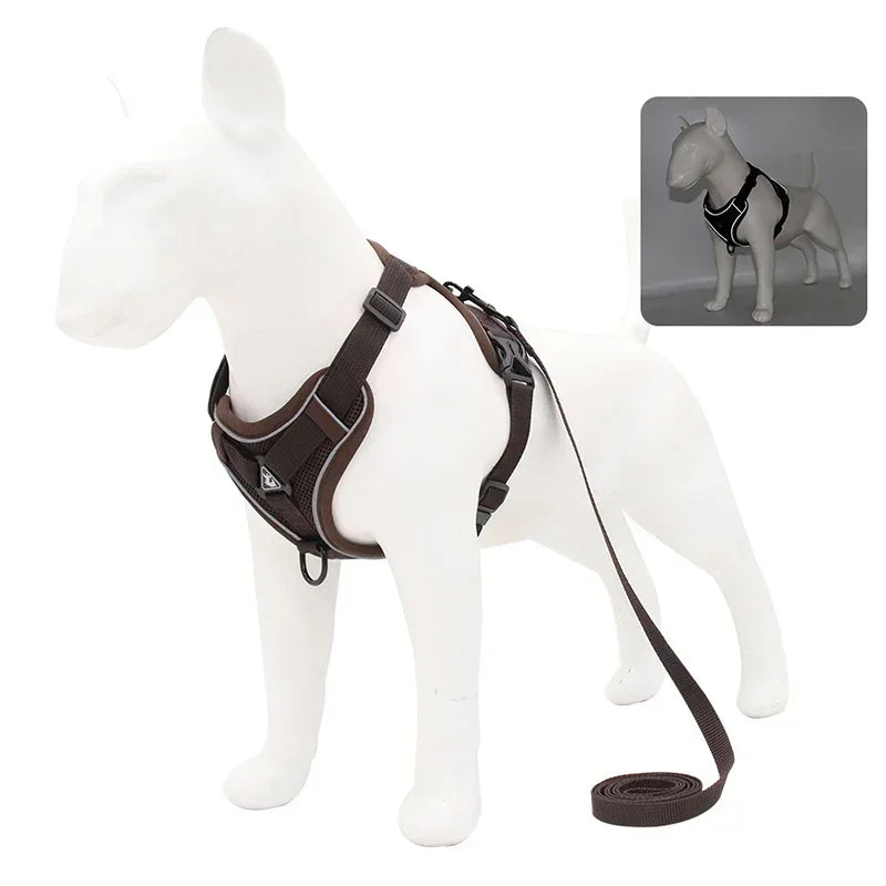 Adjustable No Pull Harness and Leash Set