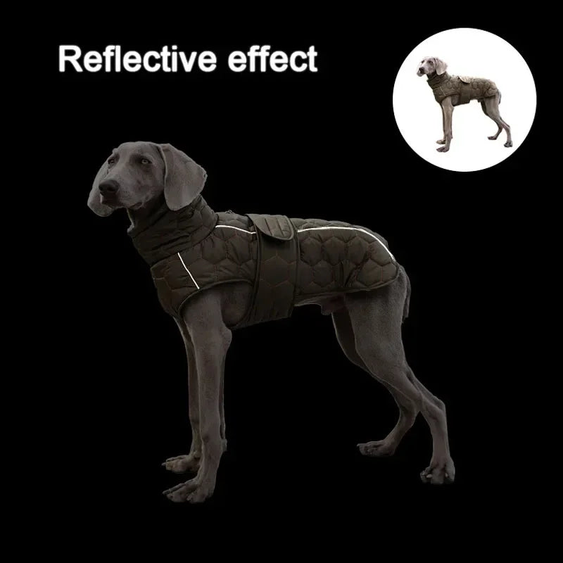Thick Reflective Winter Jacket for Large Breed Dogs