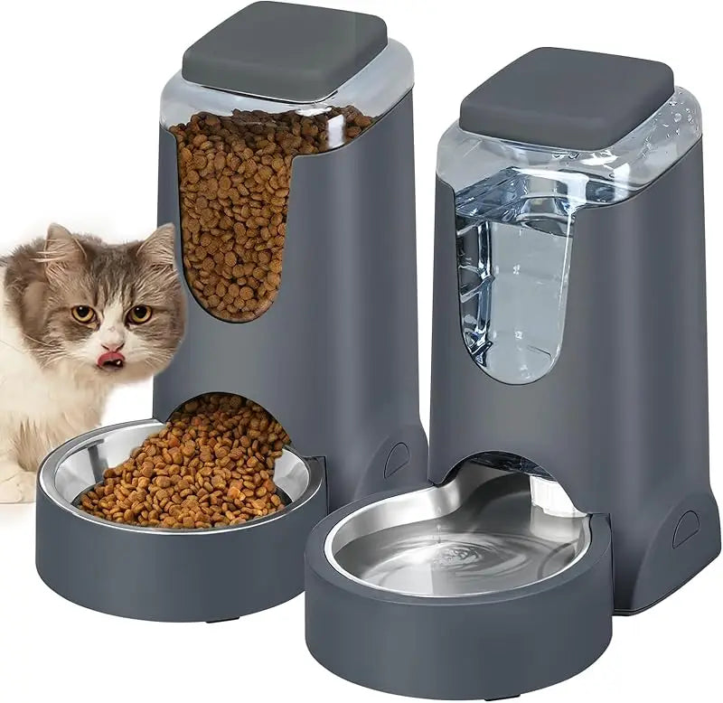 Automatic Cat Dog Feeder with Stainless Steel Bowl