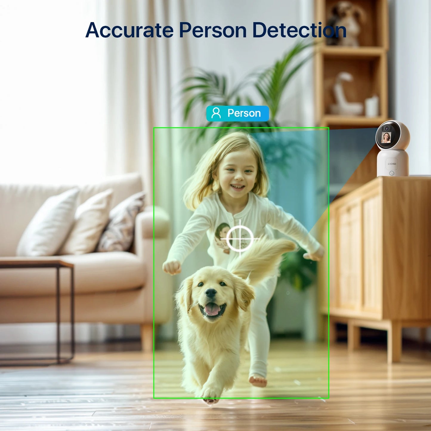 Security Camera WIFI Surveillance Camera 2-Way Video Pet Monitor