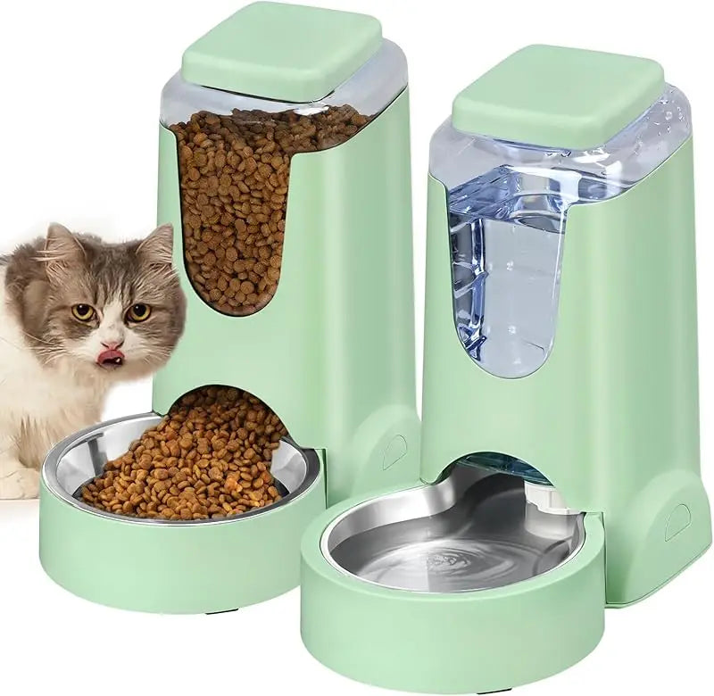 Automatic Cat Dog Feeder with Stainless Steel Bowl