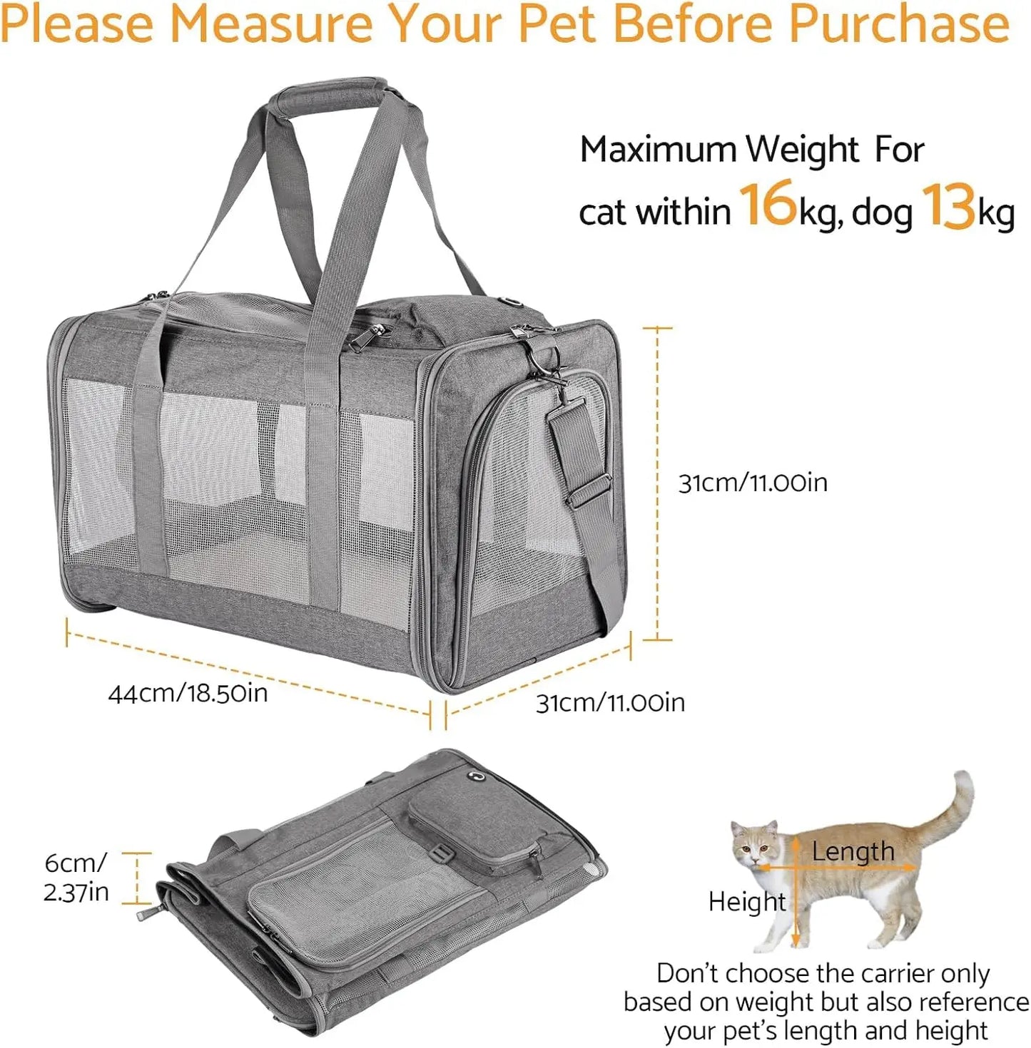 Soft Travel Bag with Breathable Honeycomb Board, Removable Support Board