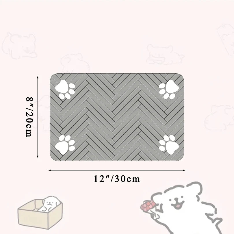 Waterproof Placemat for Food and Water Bowl, with Waterproof Rubber Backing and Quick Dry