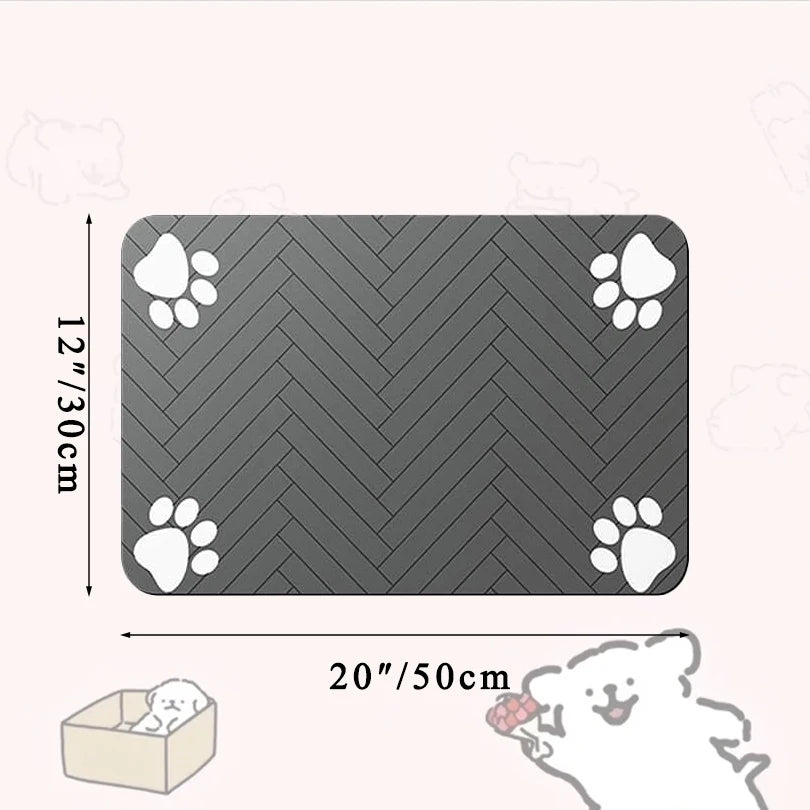 Waterproof Placemat for Food and Water Bowl, with Waterproof Rubber Backing and Quick Dry