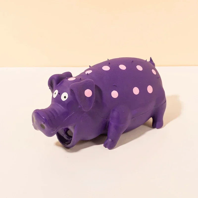 Interactive Durable Rubber Pig Squeaker Toy