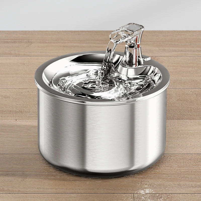 Automatic Fully stainless steel pet water fountain with optional sensor and heater