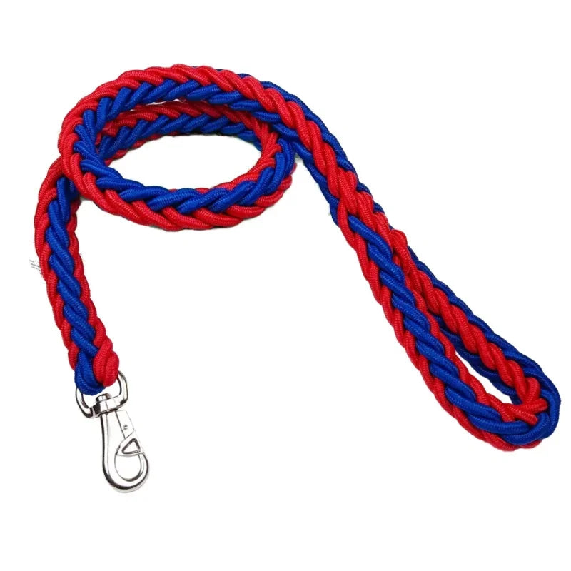 Large Nylon Braided Traction Dog Leash