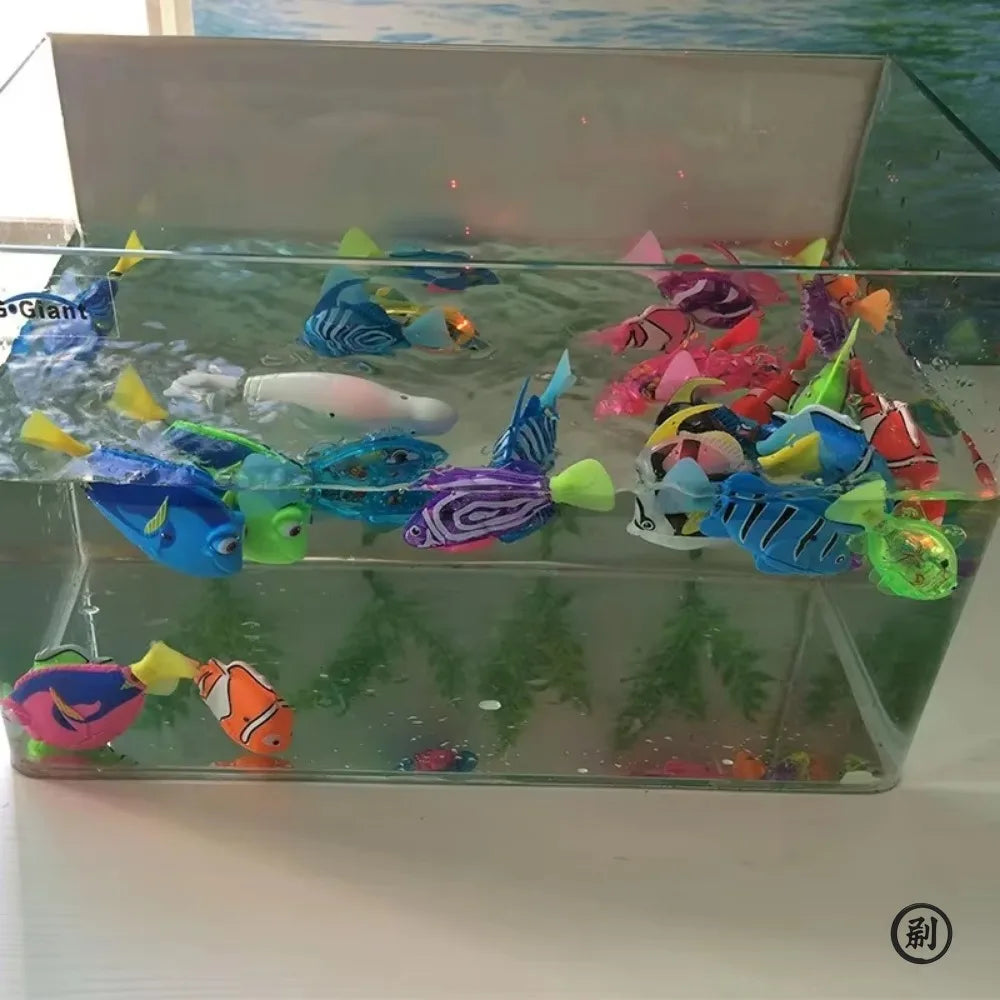 LED Inductive Interactive Swimming Robot Fish Cat Toys