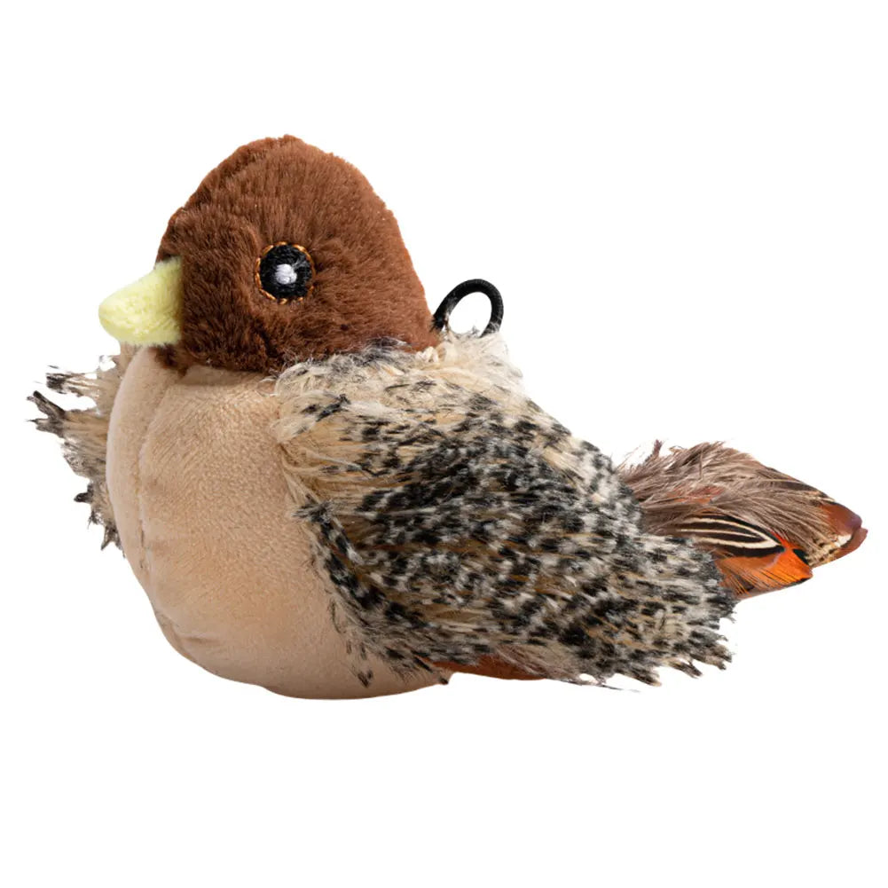Interactive Plush Chirping Bird Toy