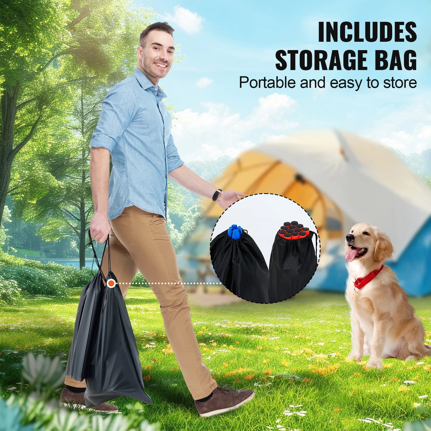 Dog Hurdle Cone Set Training Equipment with Height Adjustable Crossbar