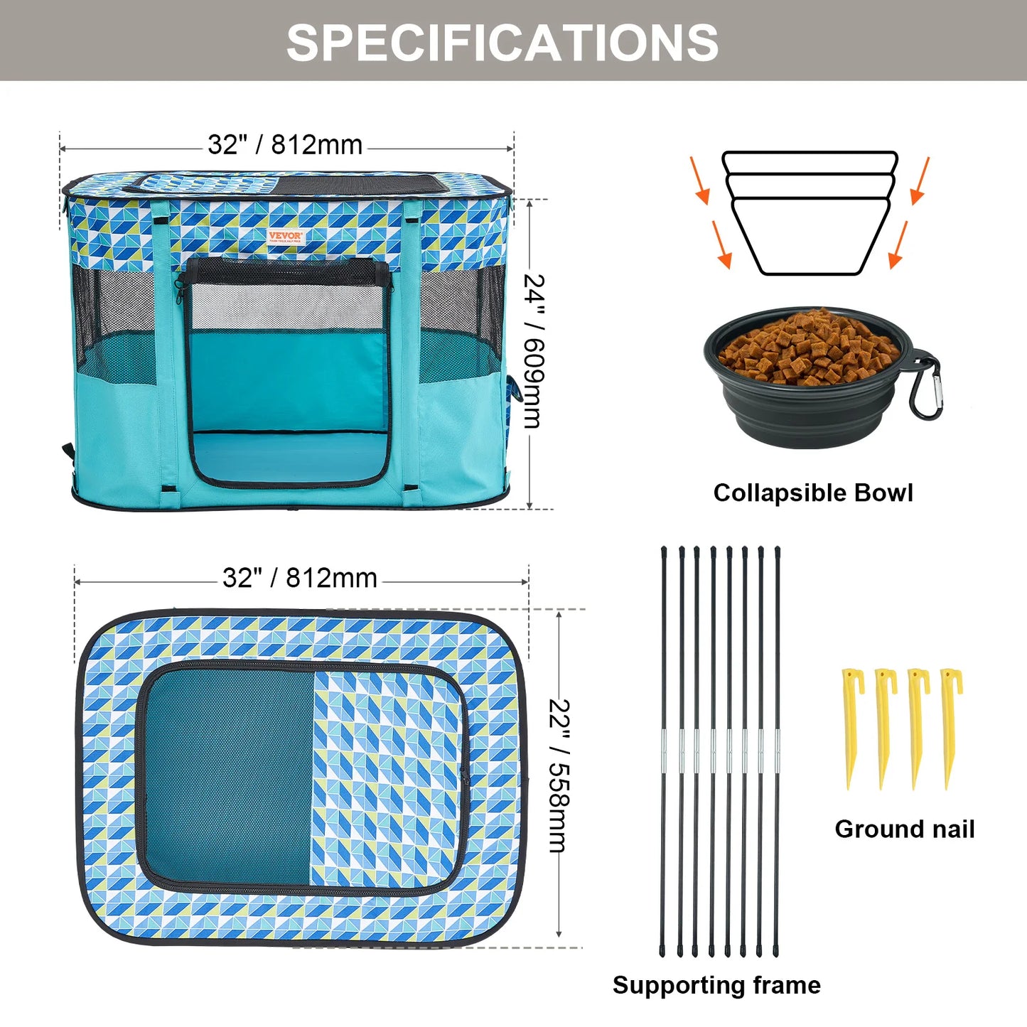 Portable Foldable Pet Crate