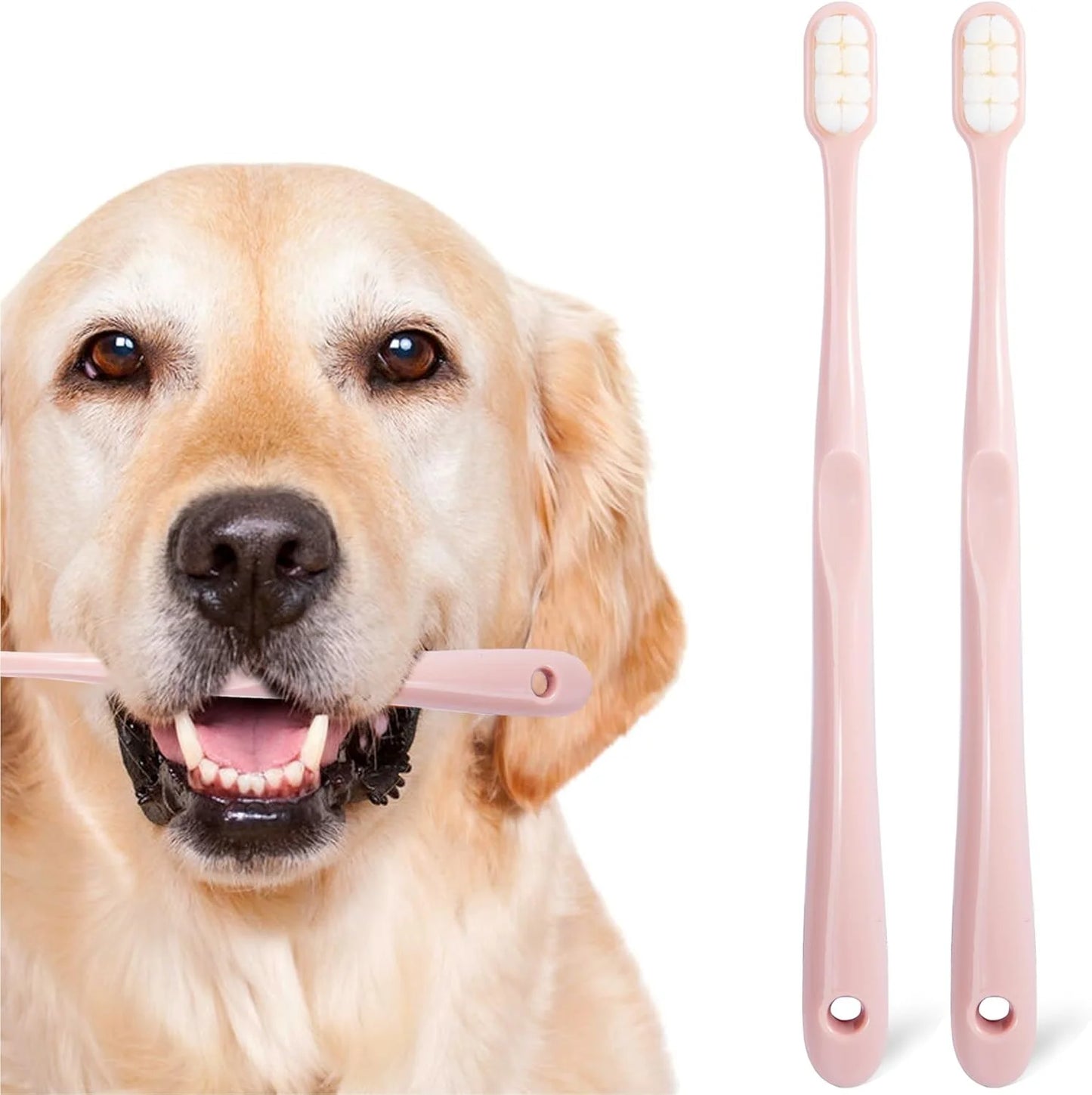4 Piece Set Ultra-Soft Bristles Dog Toothbrush