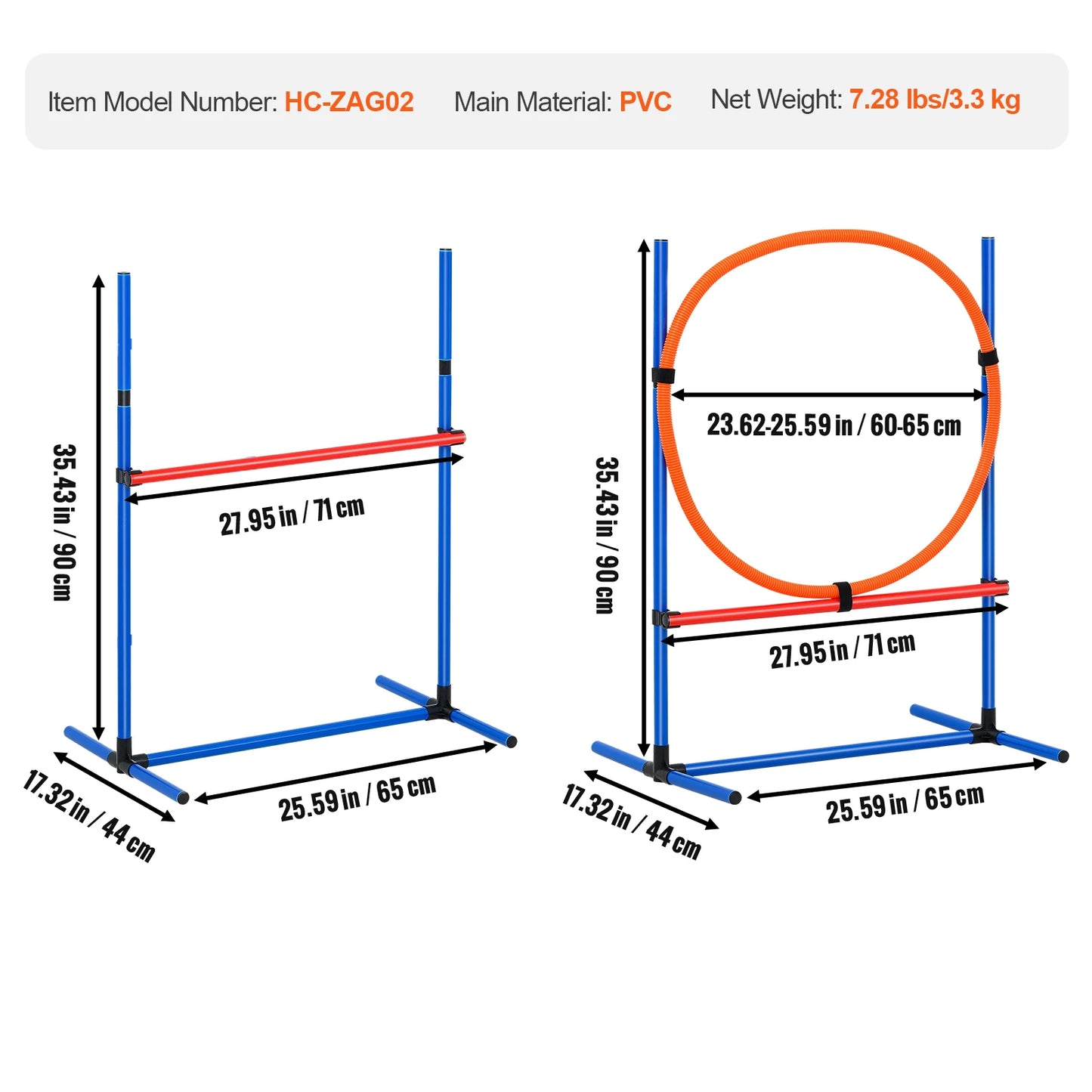 4 PCS Training Equipment Set with Adjustable High Hurdles