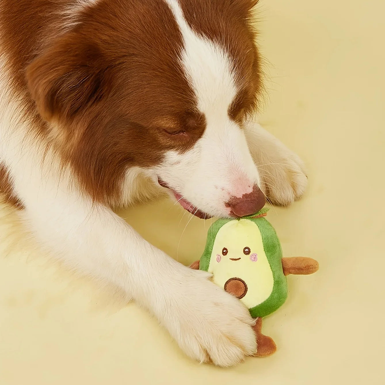 Avocado shaped plush toy