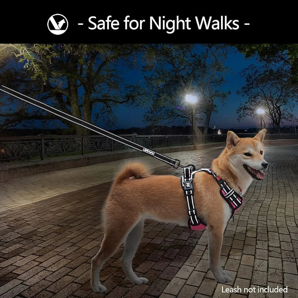 Adjustable No Pull Dog Harness Reflective and Easy Control Handle