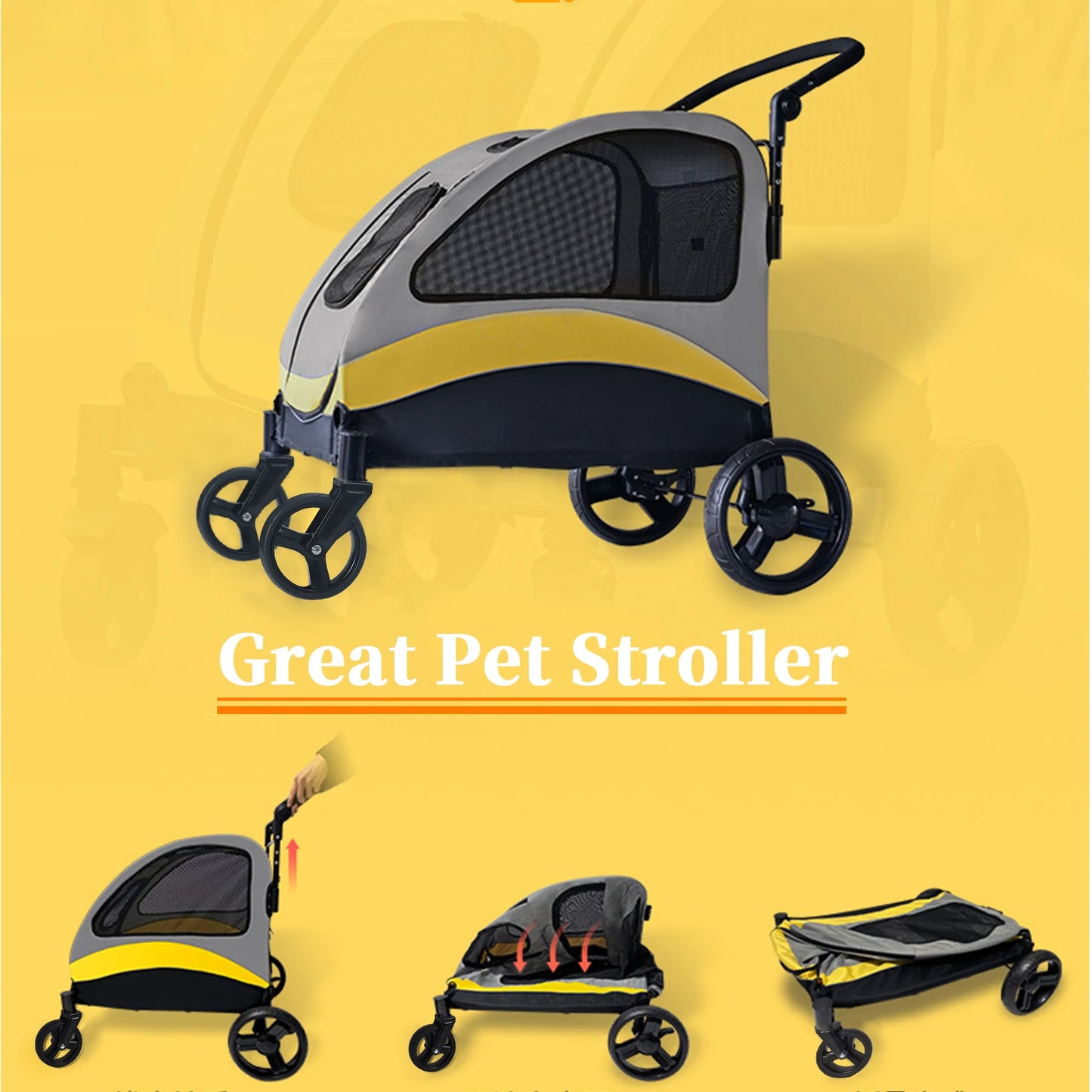 Portable Foldable Breathable Dog Stroller