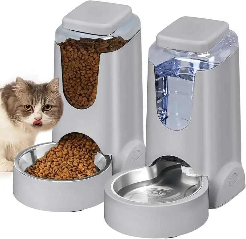 Automatic Cat Dog Feeder with Stainless Steel Bowl