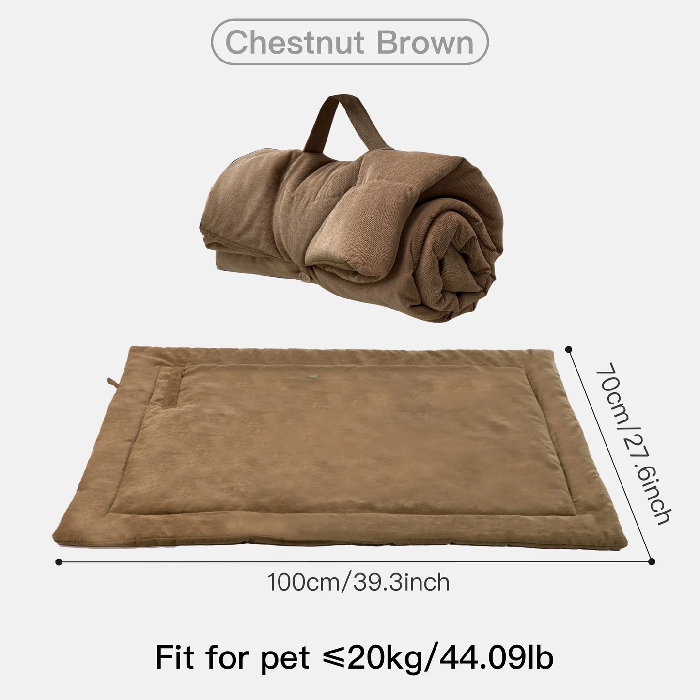 Portable Foldable Outdoor Roll-Up Dog Mat Washable for Travel