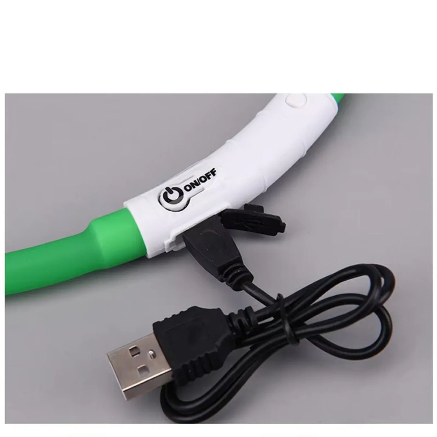 LED Rechargeable Luminous Silicone Waterproof Dog Collar