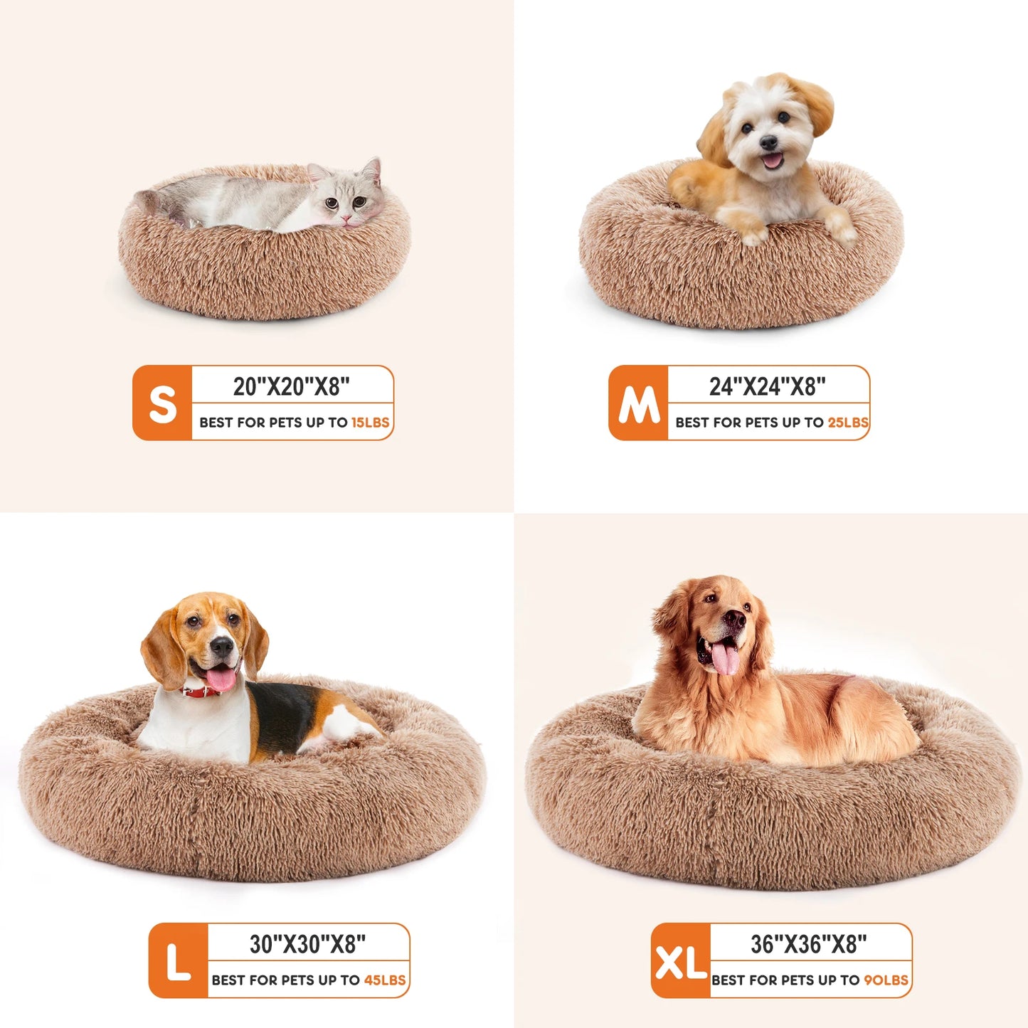 Calming Anti-Slip Washable Dog Bed