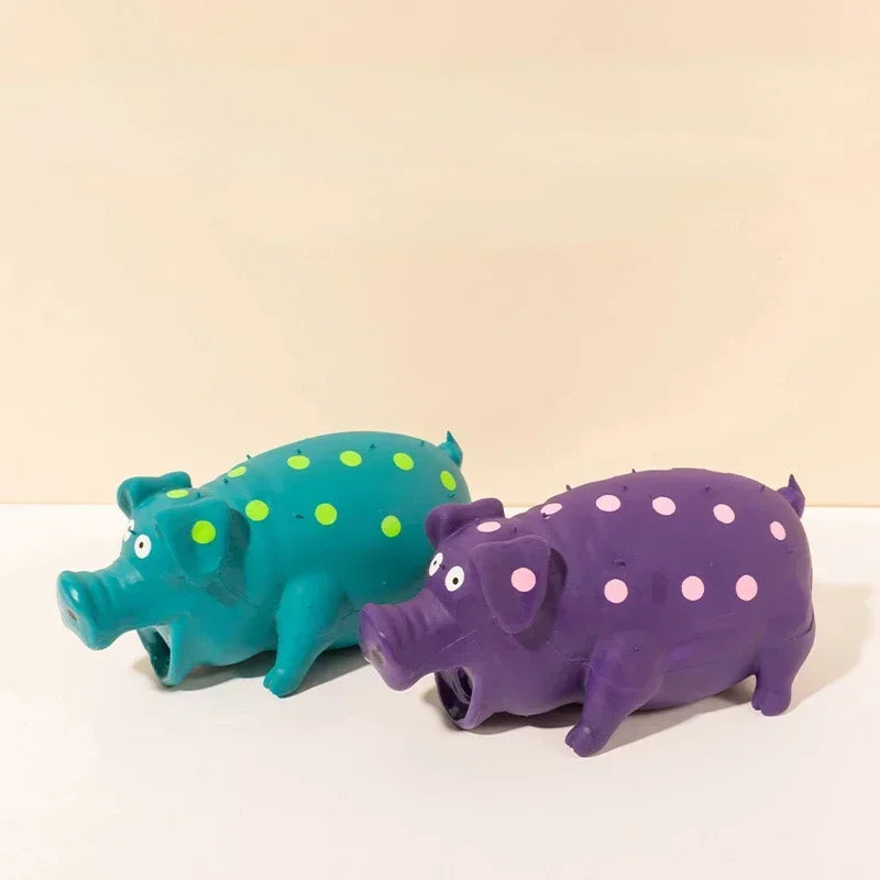 Interactive Durable Rubber Pig Squeaker Toy