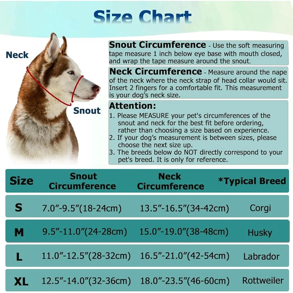 No Pull Head Halter for Heavy Pullers Gentle Face Harness Dog Leash