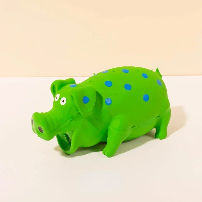 Interactive Durable Rubber Pig Squeaker Toy