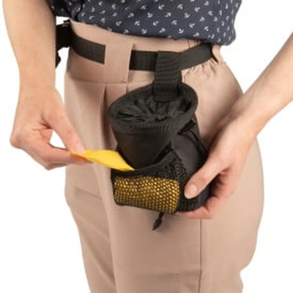 Adjustable Secure Drawstring Closure Mesh Pocket Pet Treat Bag
