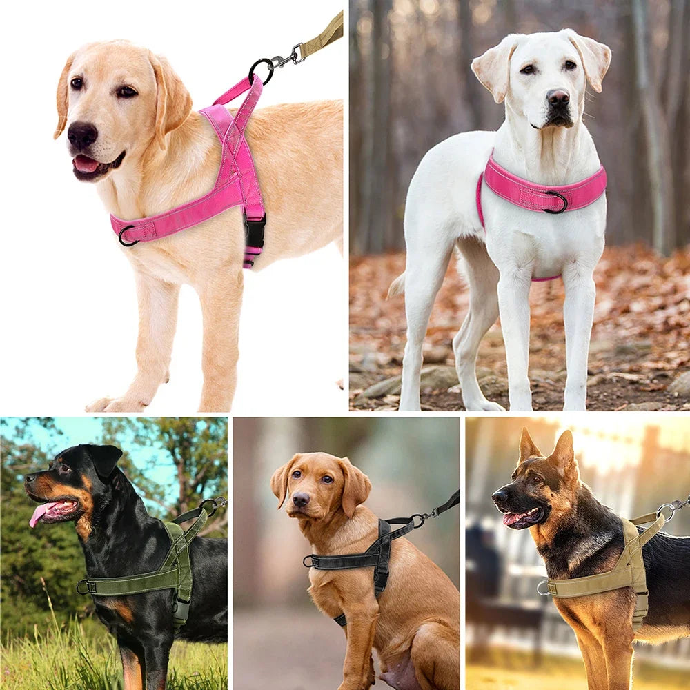 Durable No Pull Pet Harness with Reflective Handle