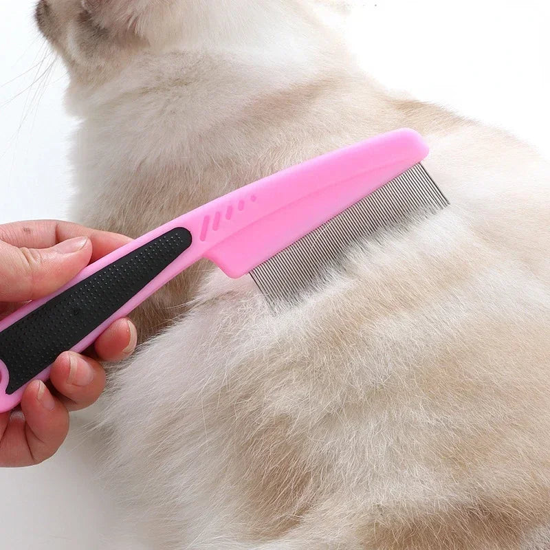Stainless Steel Close-Tooth Grate Comb for Pet Grooming