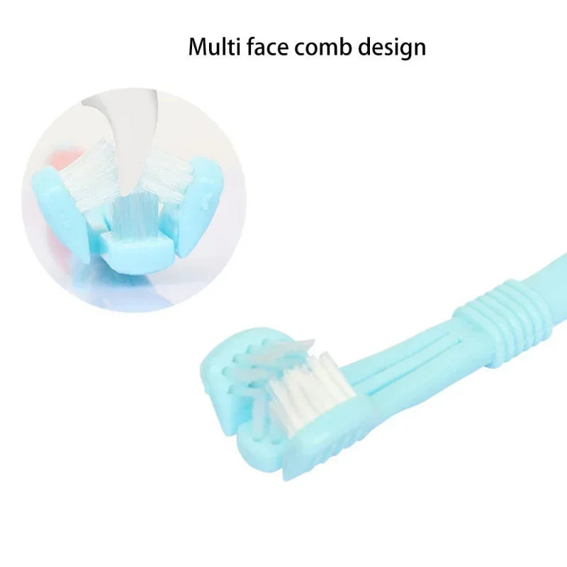 Three Sided Multi-angle Pet Toothbrush