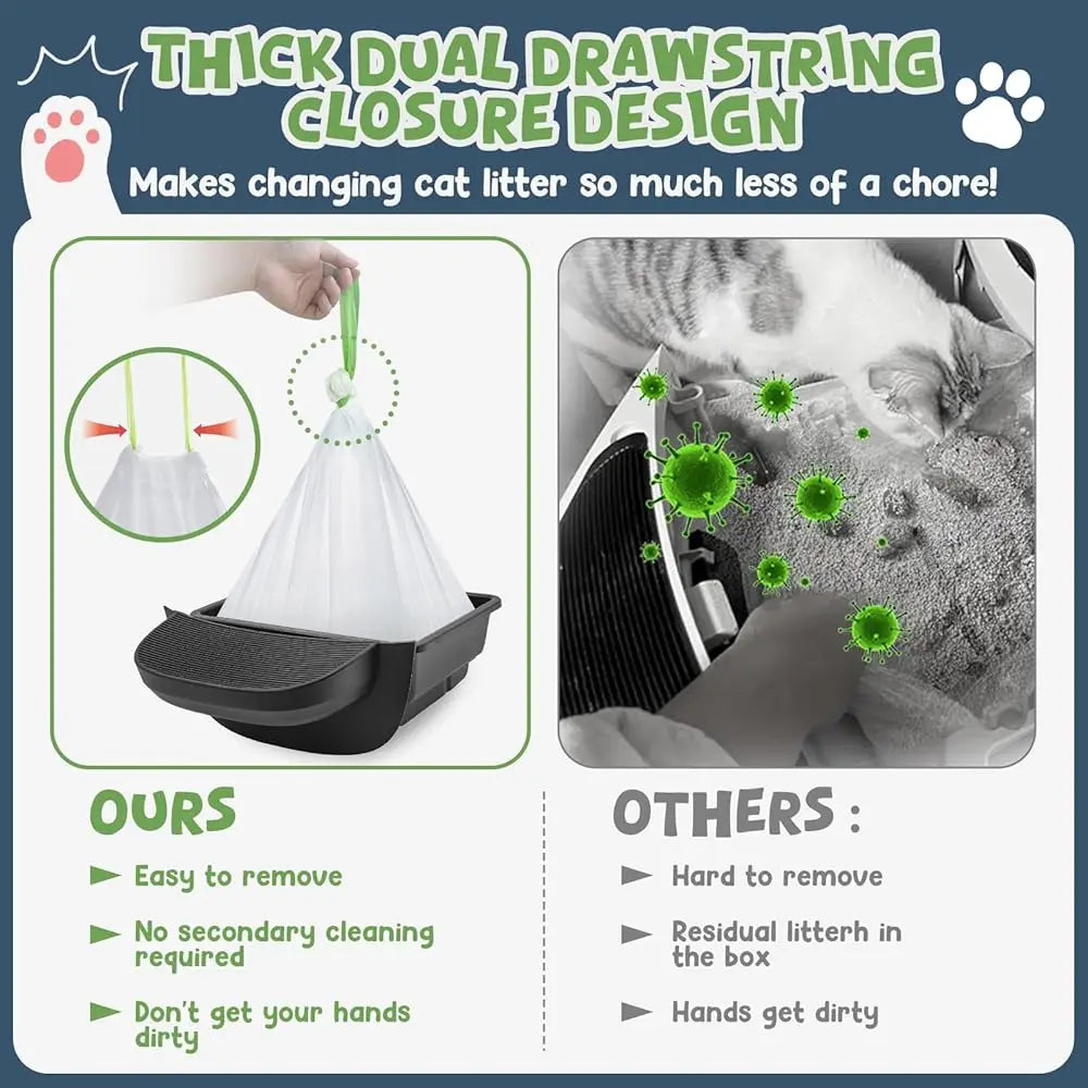 Compatible Drawstrings Litter Box Liners Compatible