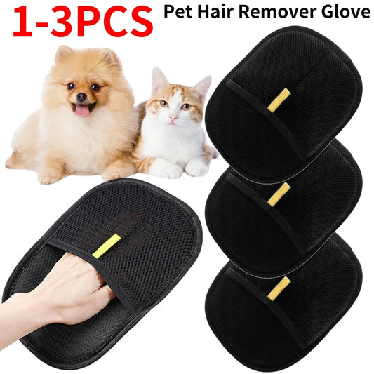 De-shedding pet hair remover glove for Long/Short/Curly Hair