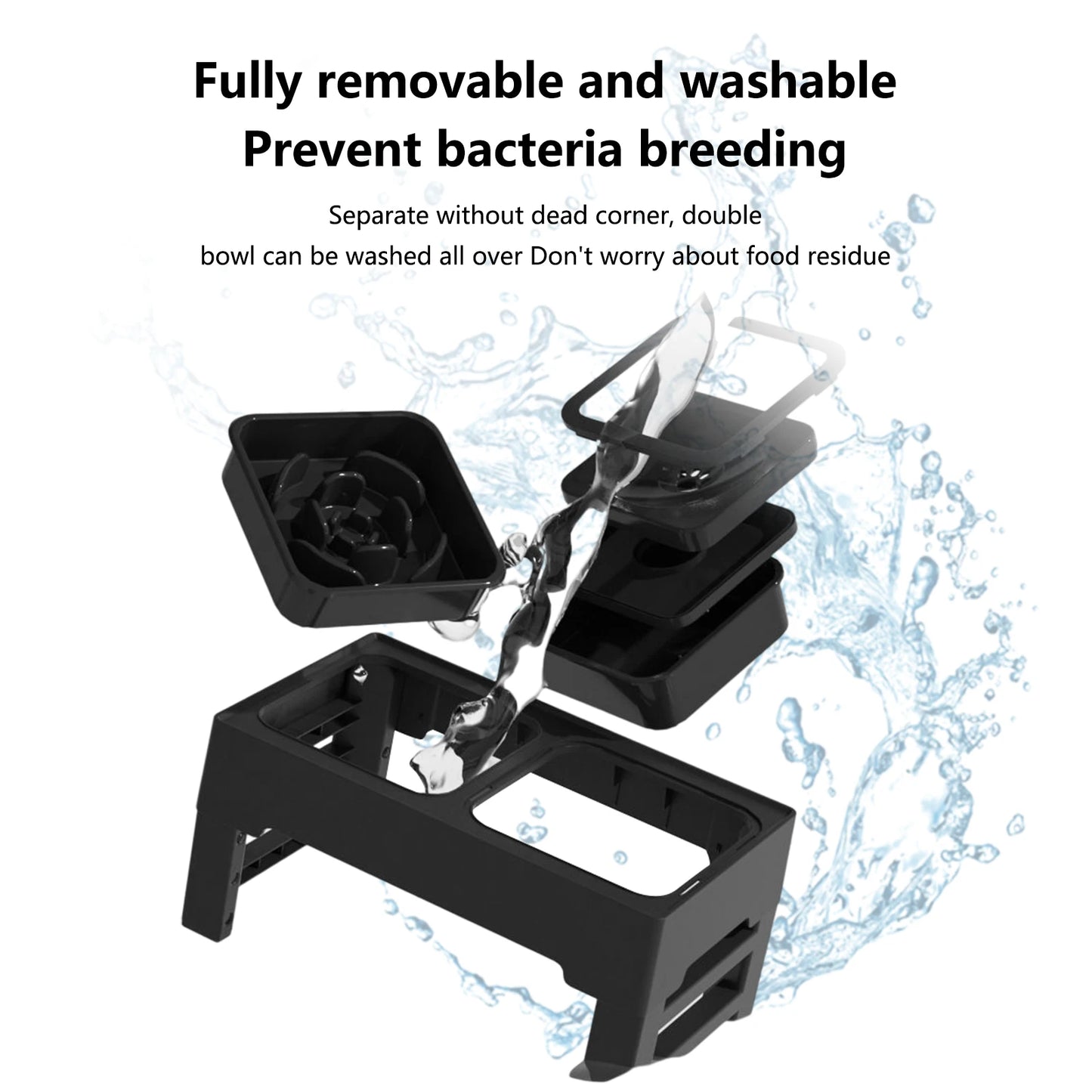 Adjustable 3 in1 Stainless Steel Slow Feeder