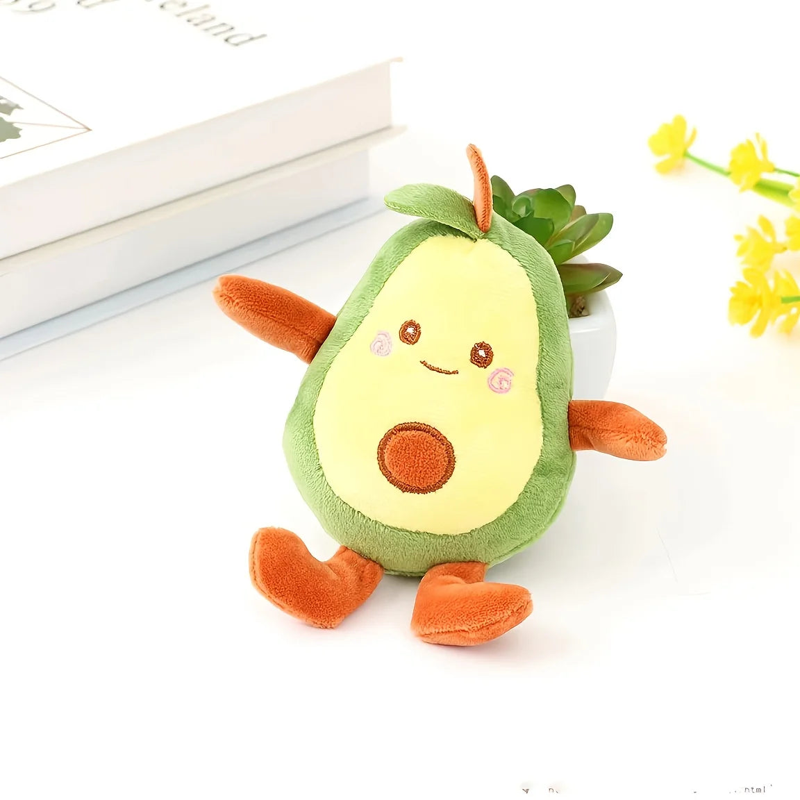 Avocado shaped plush toy