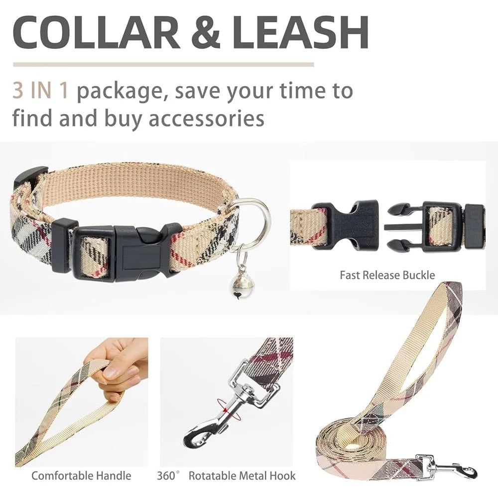 Adjustable No Pull Dog Harness Leash Set